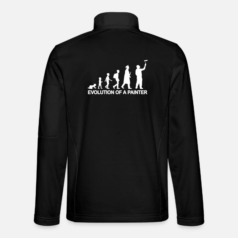 Development from child to painter - Unisex Softshell Jacket - black