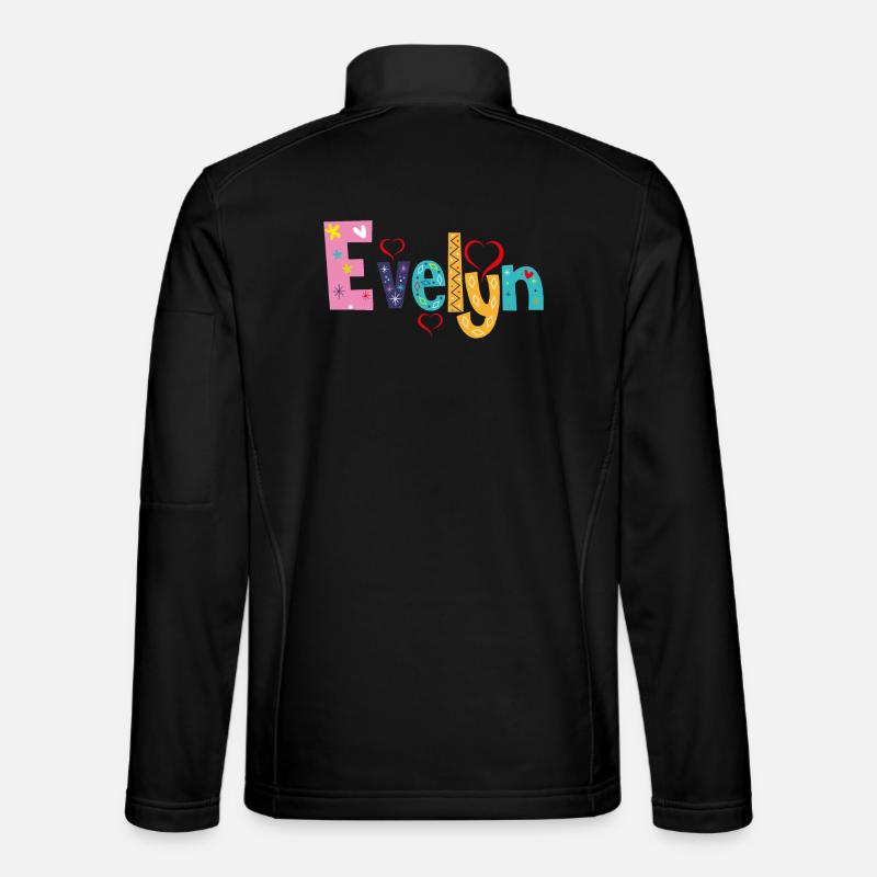 Personalized Evelyn Name - Unisex Softshell Jacket - black