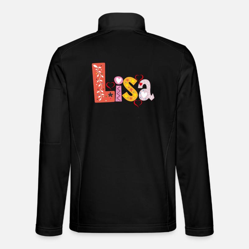 Personalized Lisa Name - Unisex Softshell Jacket - black