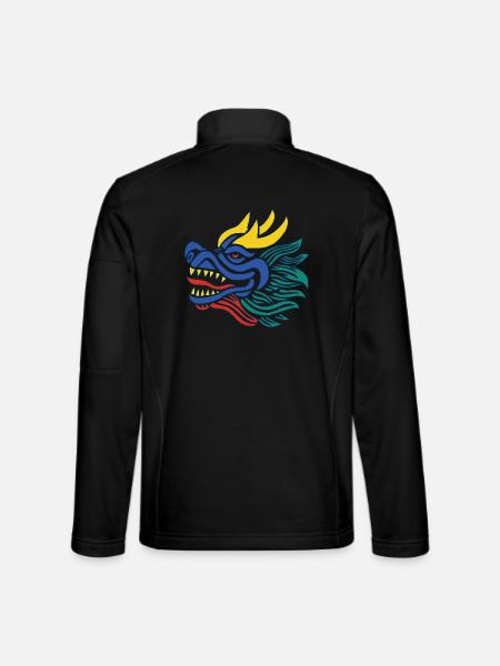 The Dragon's Smile - Unisex Softshell Jacket - black - Back