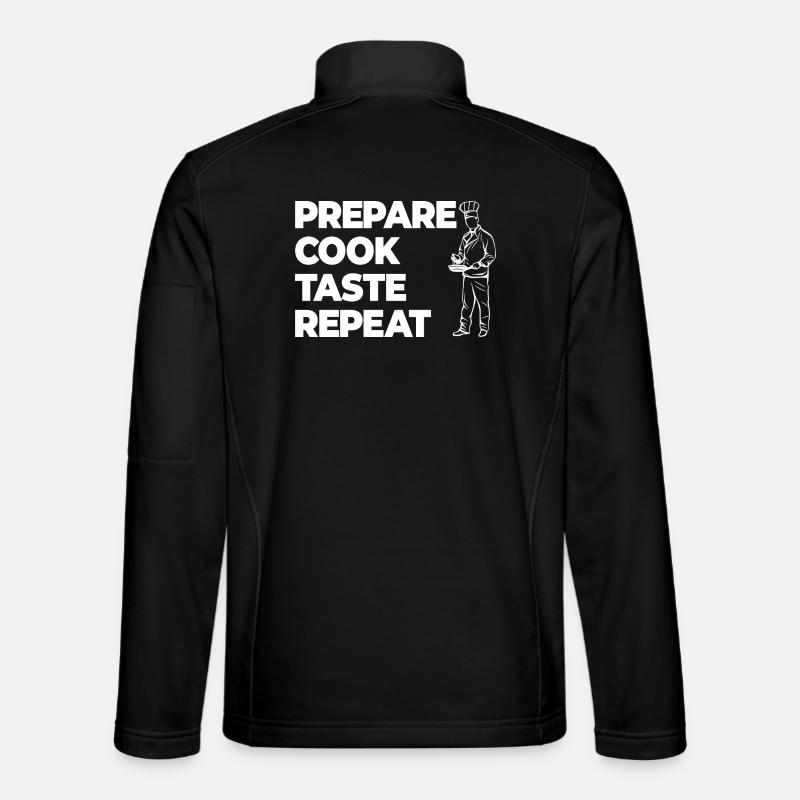 Prepare, Cook, Taste - Unisex Softshell Jacket - black