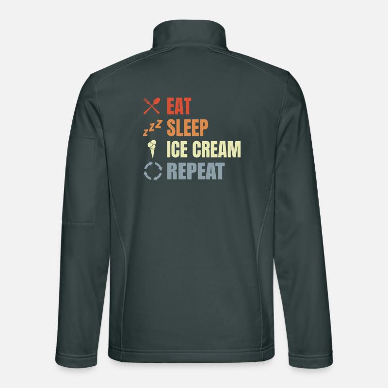 Répétition de la crème glacée Eat Sleep Veste en tissu softshell Unisexe