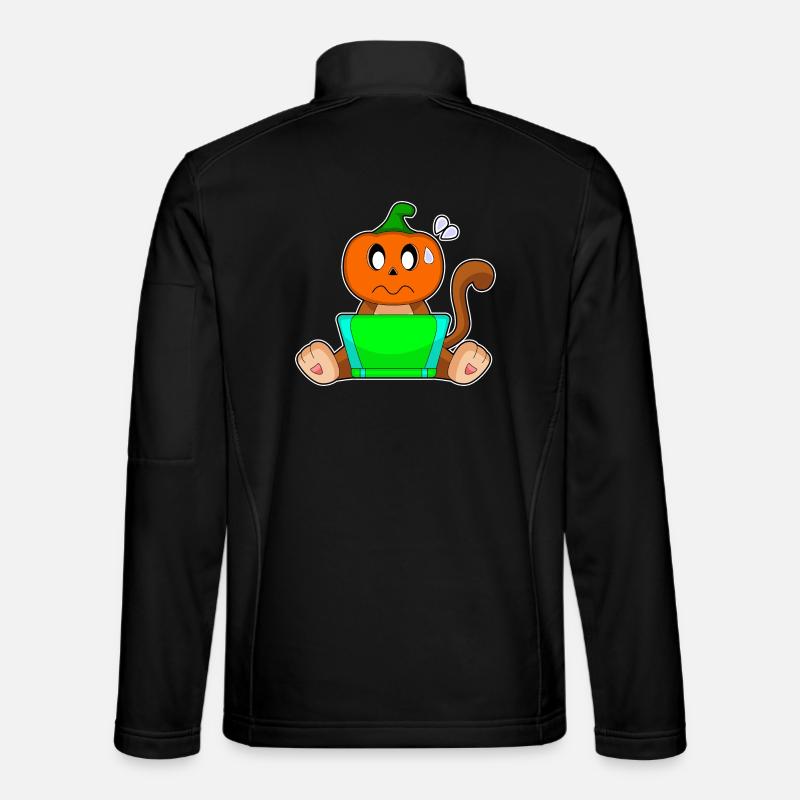 Monkey Halloween Laptop - Unisex Softshell Jacket - black