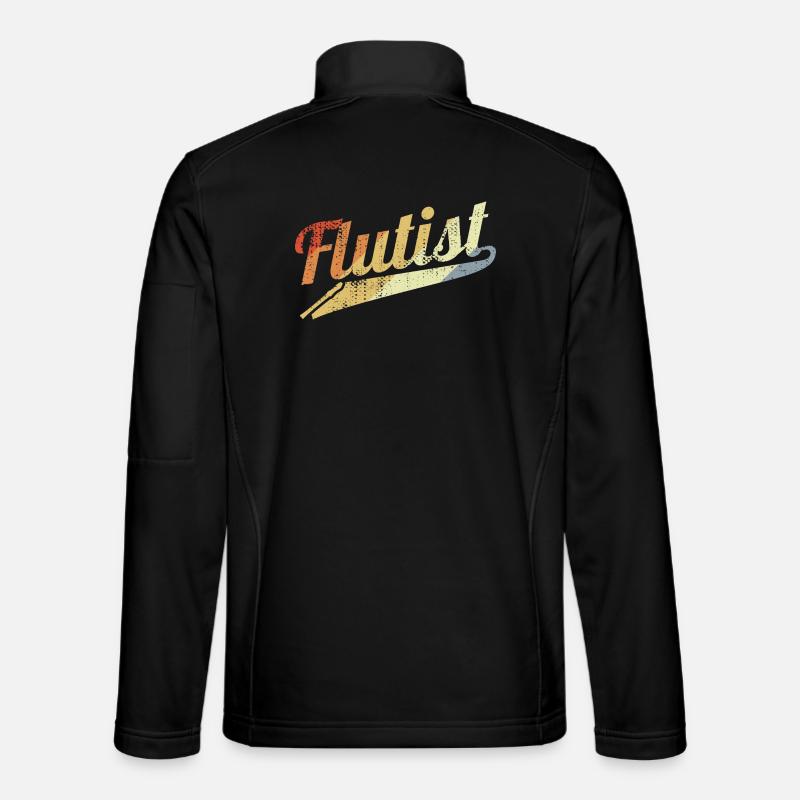 Retro Flutist - Unisex Softshell Jacket - black