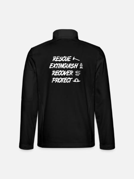 Dicton de pompier - Veste en tissu softshell Unisexe - noir