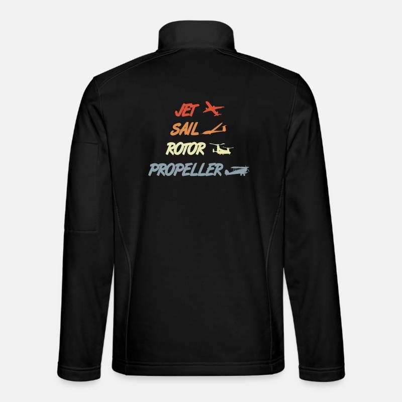 Modèles d’avions rétro Veste en tissu softshell Unisexe