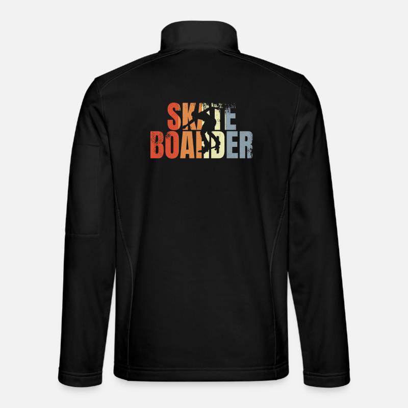 Retro Skateboarder - Unisex Softshell Jacket - black