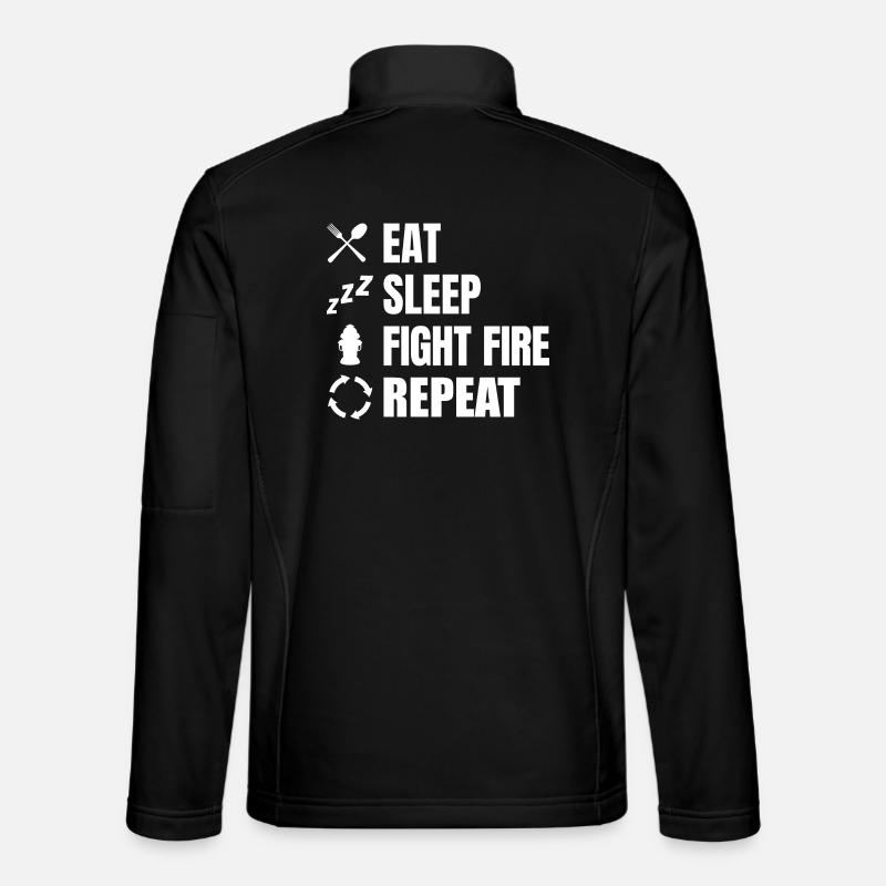 Feuerwehrleute Zeitplan - Unisex Softshelljacke - Schwarz
