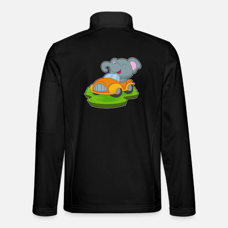 Voiture d’éléphant - Veste en tissu softshell Unisexe - noir