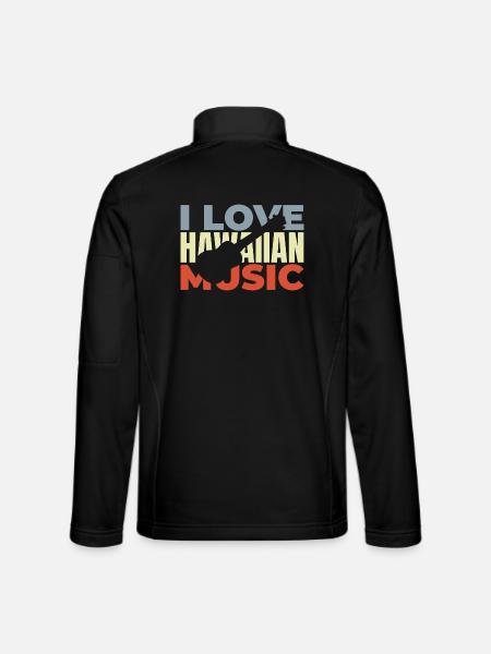 Musique hawaïenne - Veste en tissu softshell Unisexe - noir