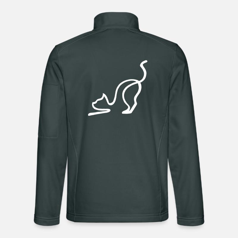 Esquisse du chat blanc Veste en tissu softshell Unisexe