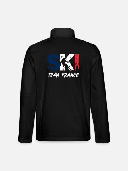 Ski Team France Emblem - Unisex Softshell Jacket - black