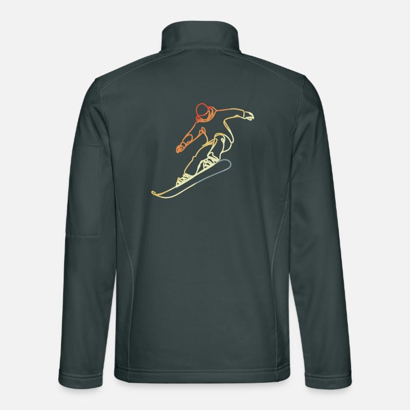 Croquis de snowboarder Veste en tissu softshell Unisexe