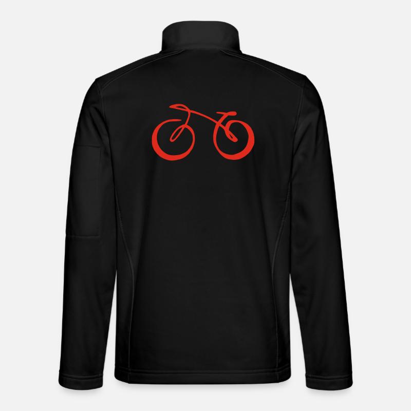 Red Minimalist Bike - Unisex Softshell Jacket - black