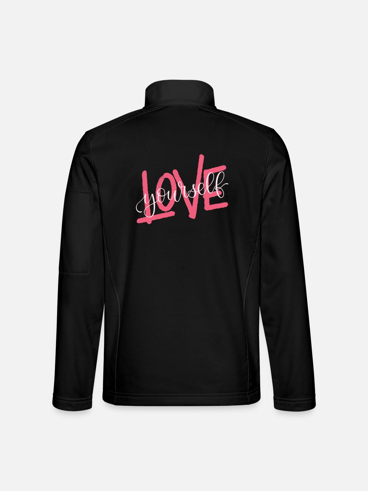 LOVE yourself - Unisex Softshelljacke - Schwarz - Hinten