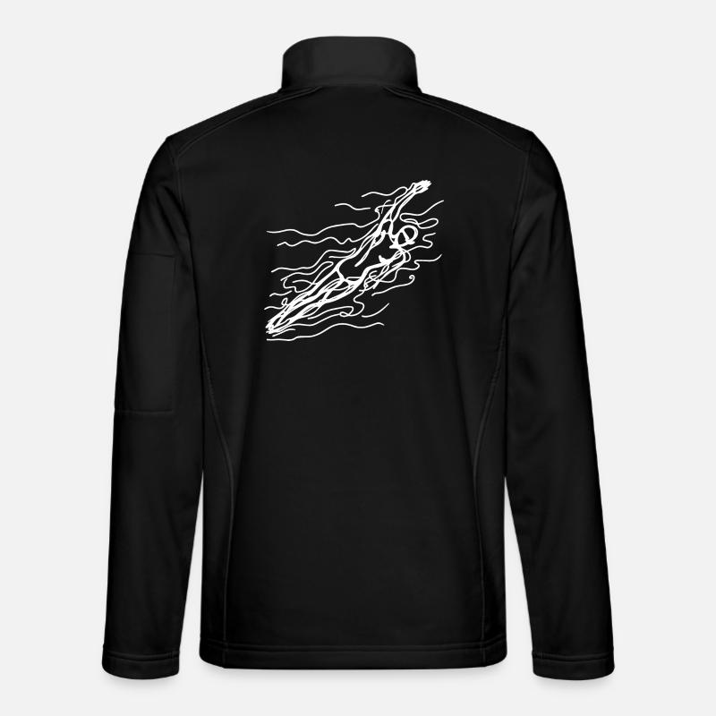 Competitive swimmer sketch - Unisex Softshell Jacket - black