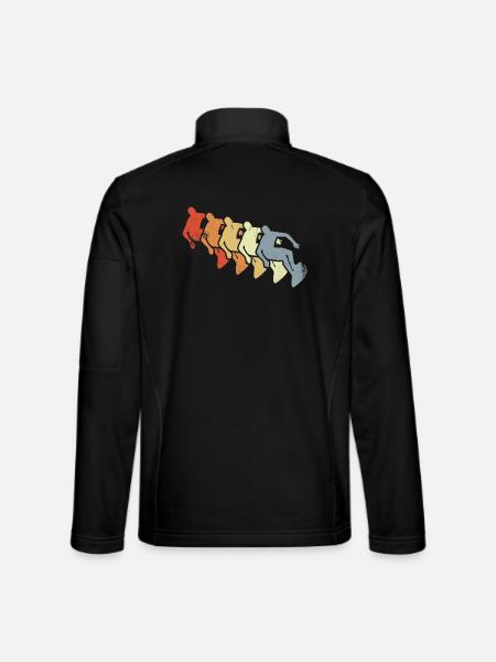 Surf Look rétro - Veste en tissu softshell Unisexe - noir