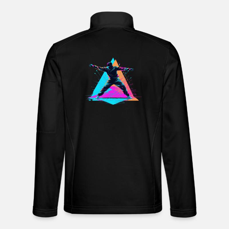 Retro Farben Breakdance Unisex Softshelljacke