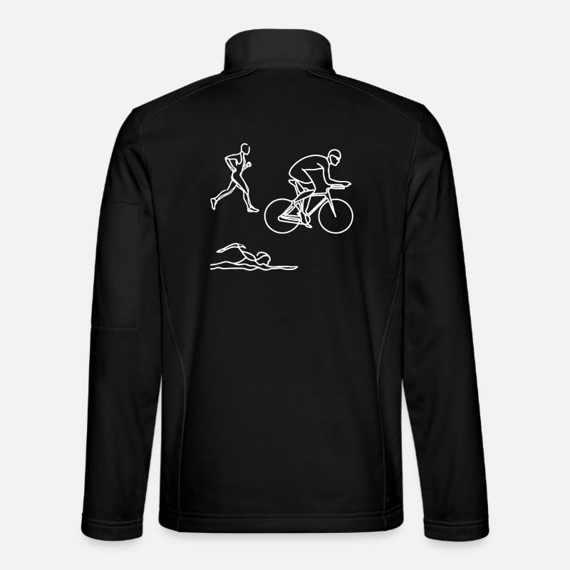 Dessin de triathlon - Veste en tissu softshell Unisexe - noir