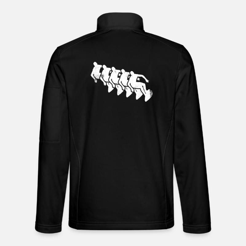 Wellenreiter Zeichnung - Unisex Softshelljacke - Schwarz