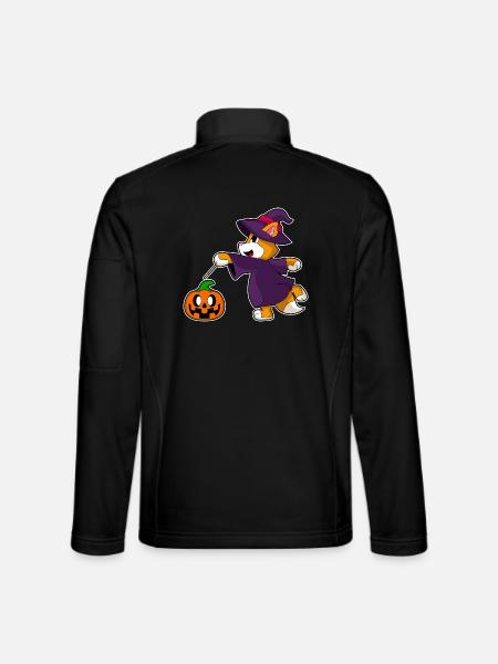 Cat Halloween Witch - Unisex Softshell Jacket - black