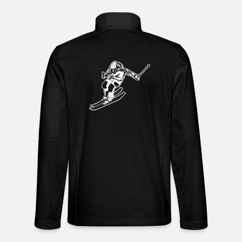 Skiläufer - Unisex Softshelljacke - Schwarz