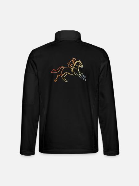 Reiter Vintage Look - Unisex Softshelljacke - Schwarz - Hinten