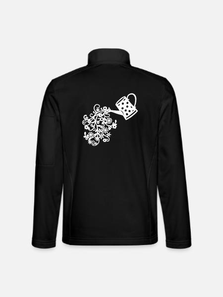 Le retour du printemps (blanc) - Veste en tissu softshell Unisexe - noir - Dos