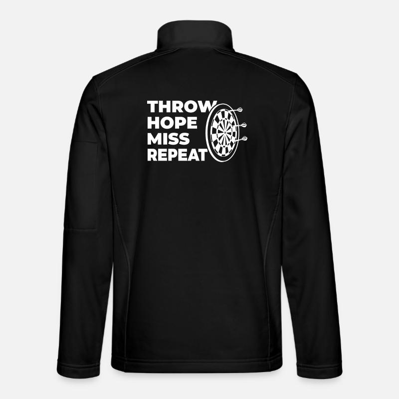 throwing, hoping, missing, repeating - Unisex Softshell Jacket - black