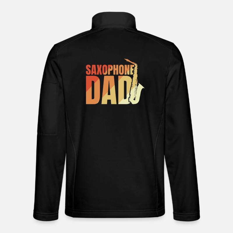 Saxophon Papa - Unisex Softshelljacke - Schwarz