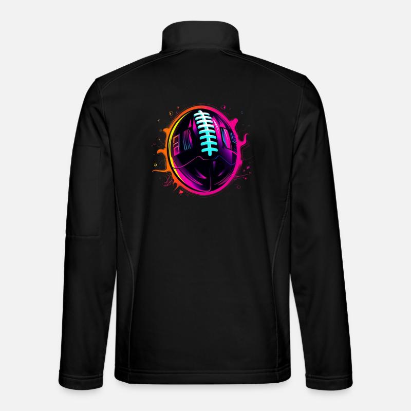 American Football Ball Steamwave - Unisex Softshell Jacket - black