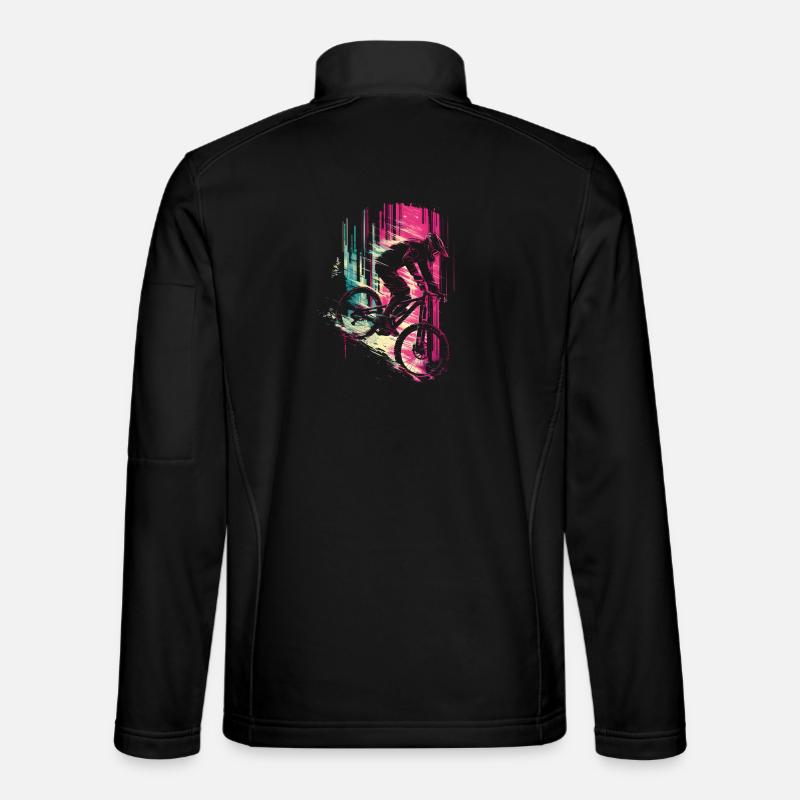90er Mountainbike Liebhaber - Unisex Softshelljacke - Schwarz