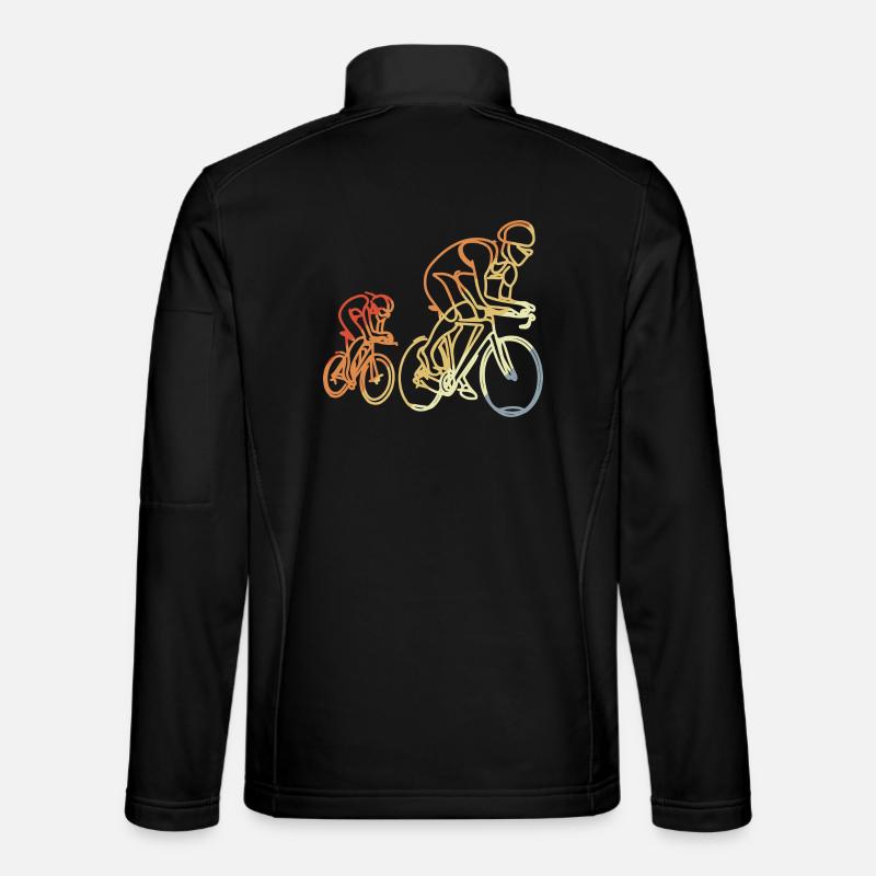 Rennrad Retro Stil - Unisex Softshelljacke - Schwarz