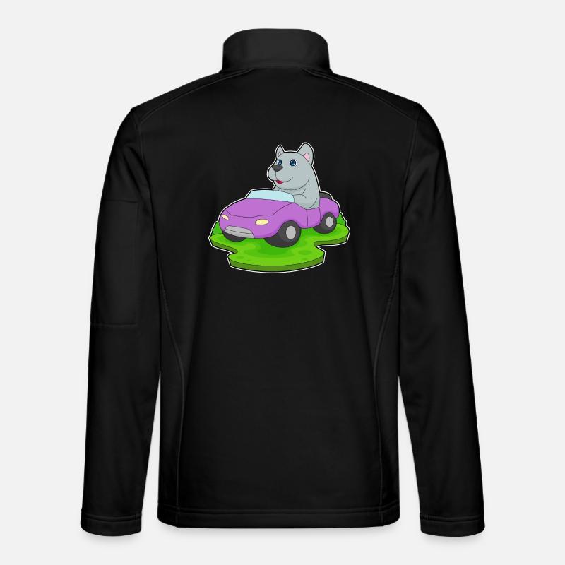 Voiture pour chien - Veste en tissu softshell Unisexe - noir