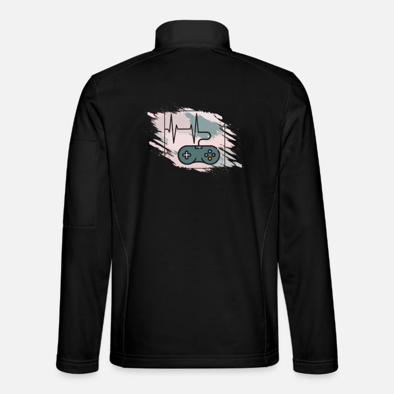 Manette de jeu Heartbeat Retro - Veste en tissu softshell Unisexe - noir