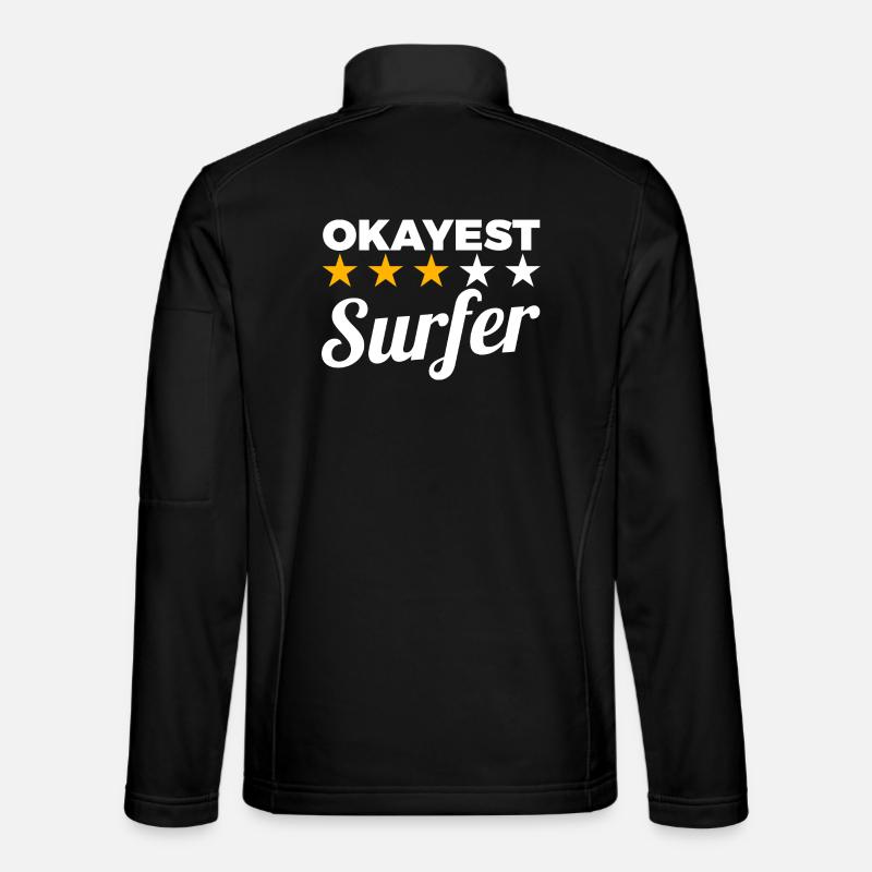 Okayest Surfer - Unisex Softshelljacke - Schwarz