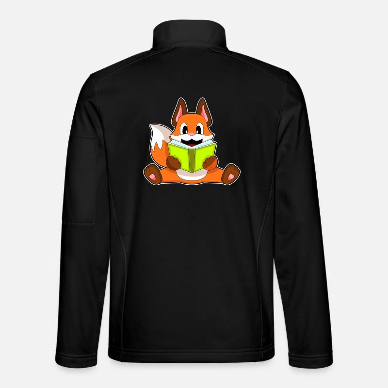Livre de lecture Fox - Veste en tissu softshell Unisexe - noir
