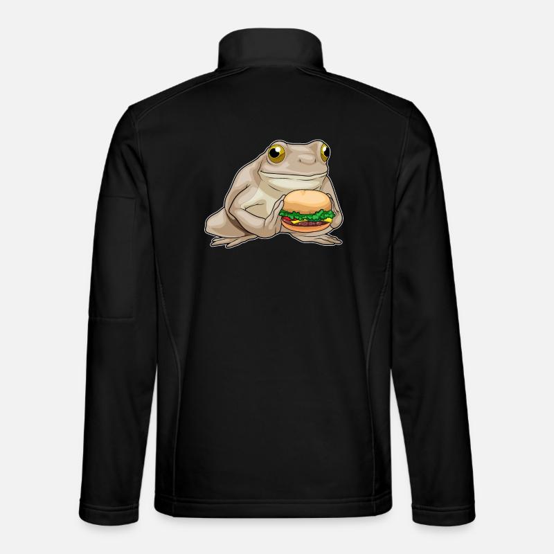 Frog Cheeseburger - Unisex Softshell Jacket - black