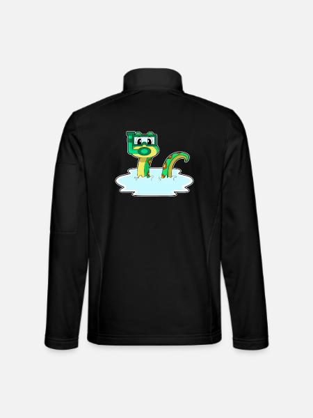 Snake Diver Snorkel Diving - Unisex Softshell Jacket - black