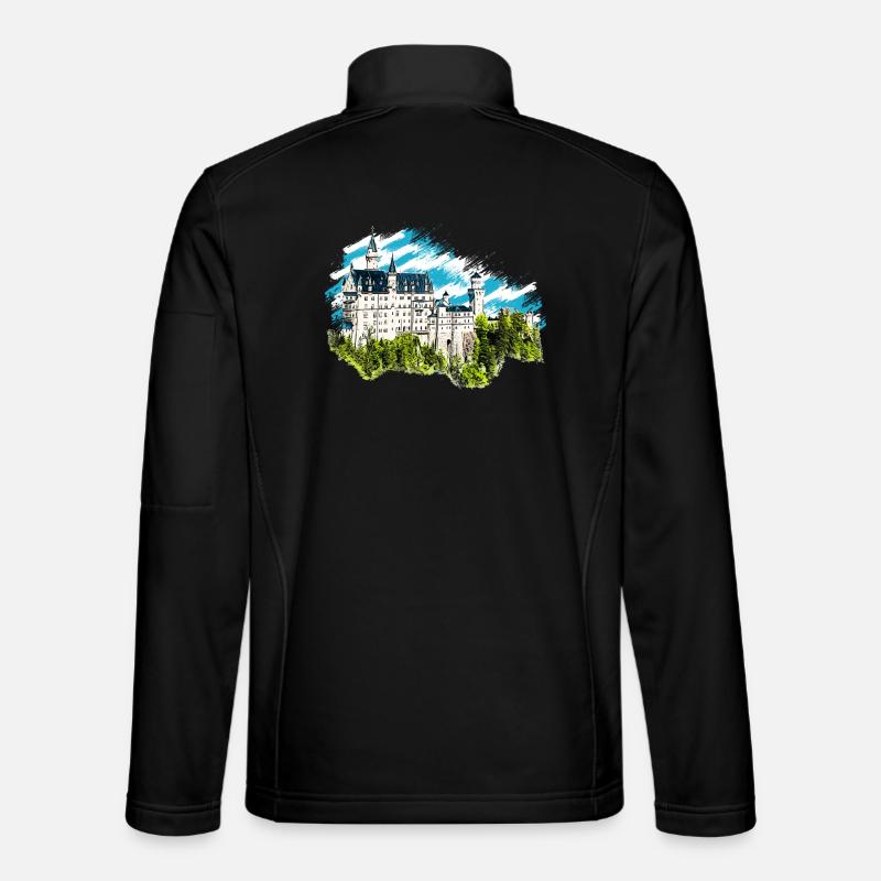 Château de Neuschwanstein - Veste en tissu softshell Unisexe - noir