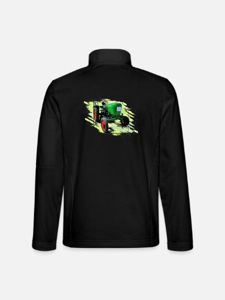 Dieselross F12 Oldtimer Traktor - Unisex Softshelljacke - Schwarz