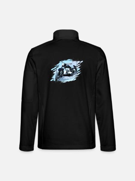 125 Zschopau GDR Motorcycle - Unisex Softshell Jacket - black - Back