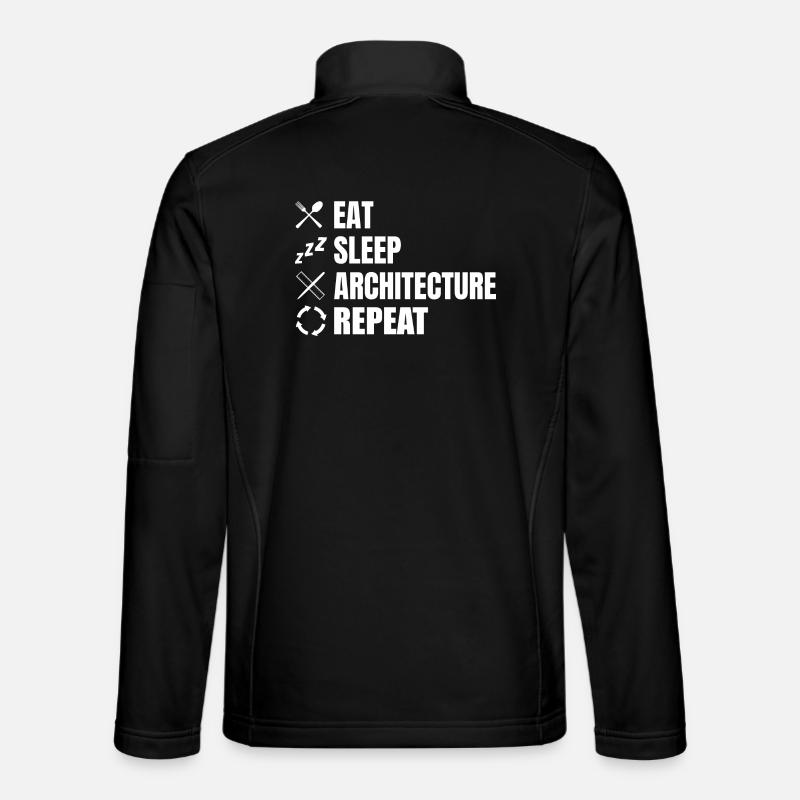 Eat Sleep Architecture Répéter - Veste en tissu softshell Unisexe - noir
