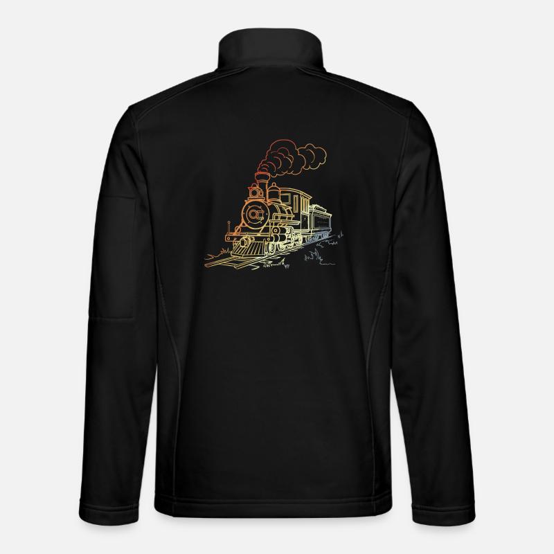 Railway Line Art - Unisex Softshell Jacket - black