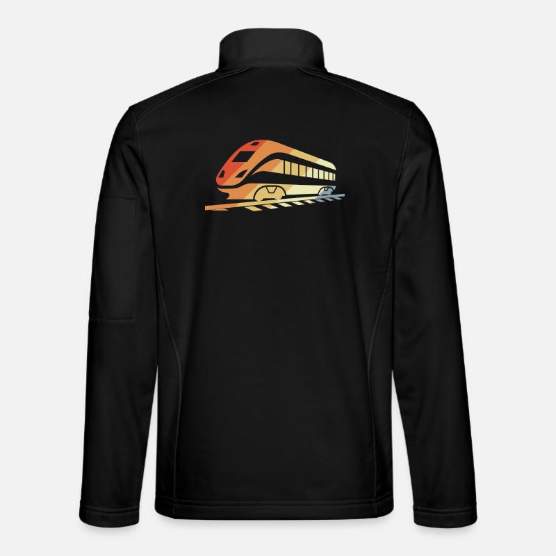 Style rétro ferroviaire Veste en tissu softshell Unisexe
