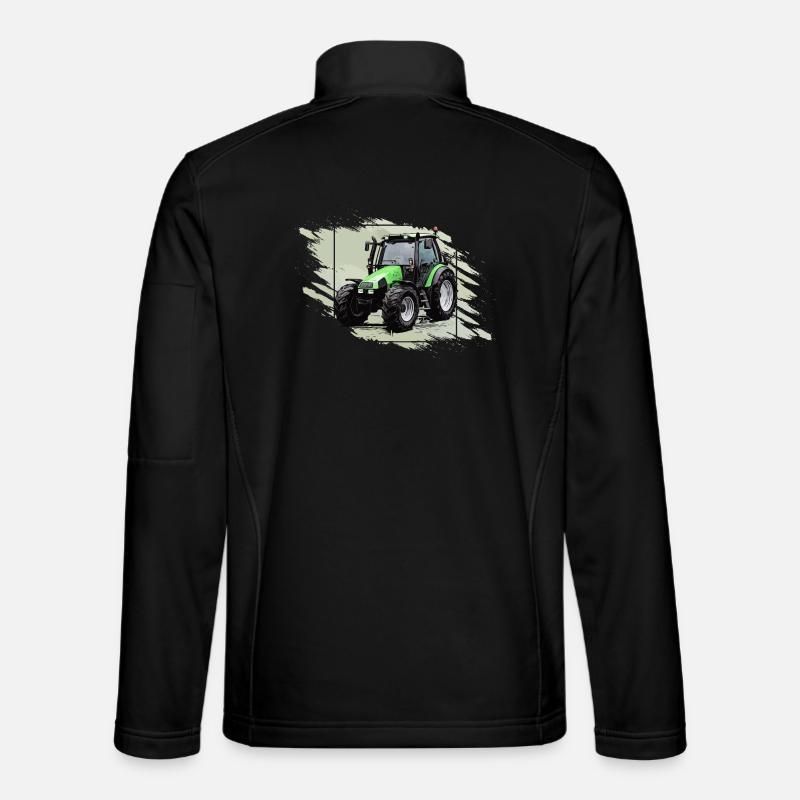 Petit tracteur vert Veste en tissu softshell Unisexe