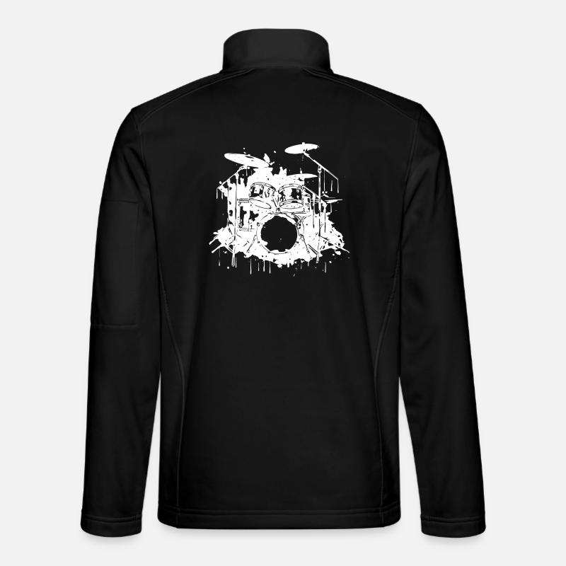Schlagzeug Grafik - Unisex Softshelljacke - Schwarz