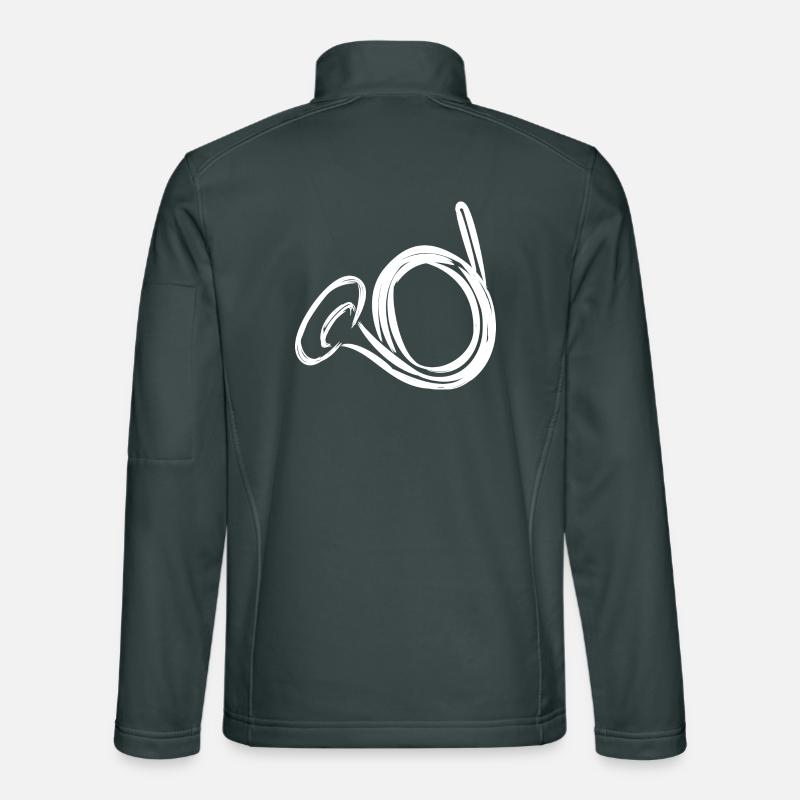French Horn Drawing Unisex Softshell Jacket