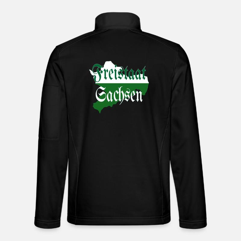 État libre de Saxe vert blanc - Veste en tissu softshell Unisexe - noir