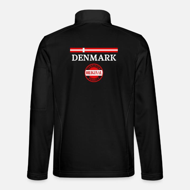 Drapeau du Danemark, fierté danoise - Veste en tissu softshell Unisexe - noir